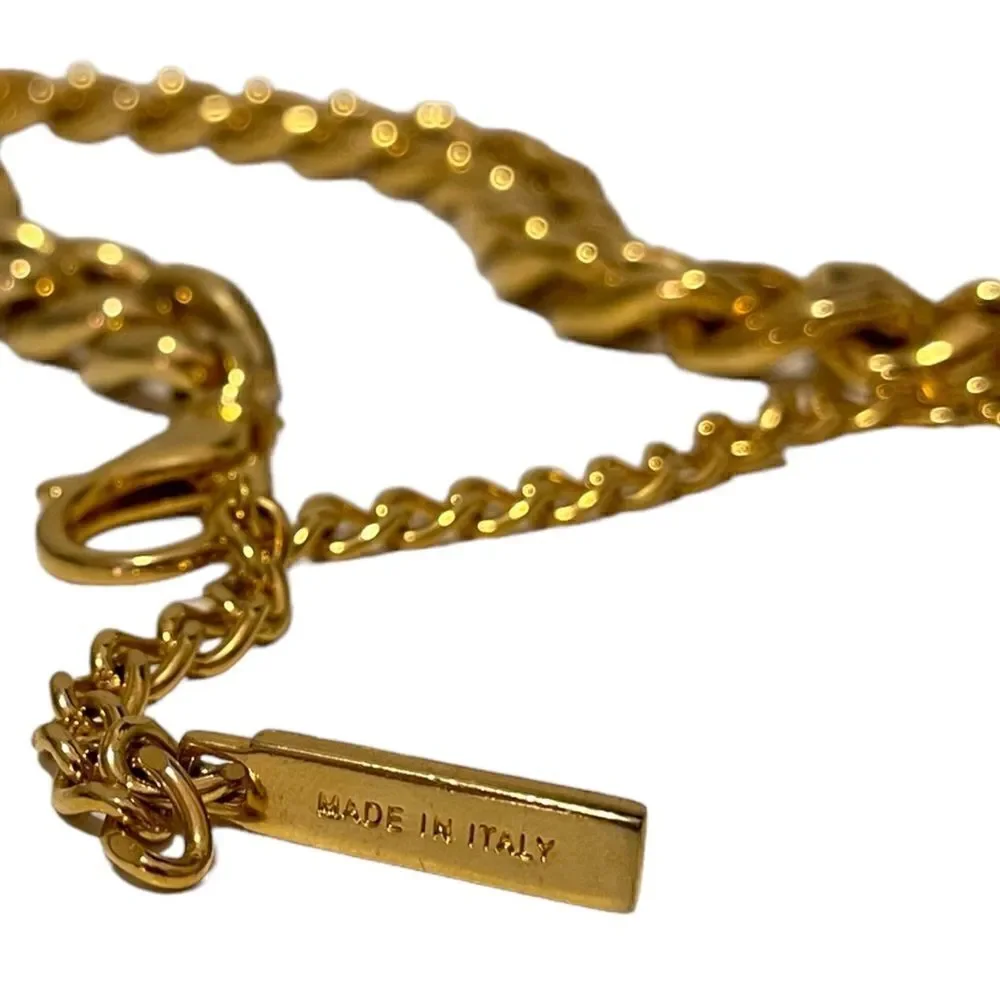 DOLCE & GABBANA Gold-Tone Miami Cuban Chain Belt  |Size: 39”|